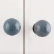 Grey Small Ceramic Dresser Knob